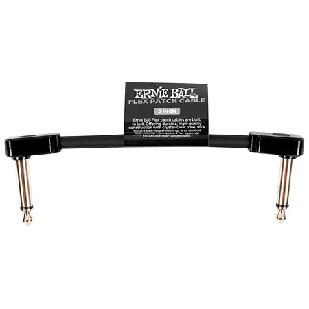 6438 Câble de patch Flex 7,5 cm Black Ernie Ball
