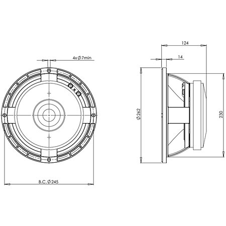 10PLB76 16 Ohm B&C Speakers