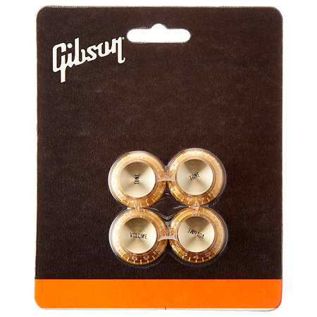 Gibson PRMK-030 Top Hat Knobs Aged Gold Metal Insert (Lot de 4)