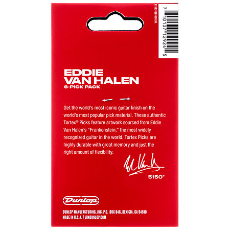 EVH102P050 EVH Tortex Frankenstein 0,50 mm Sachet de 6 Dunlop