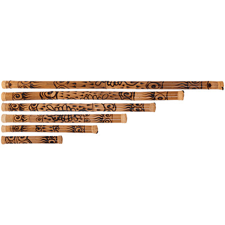 PBRSB16-694 Bamboo Rainstick Rhythm Water hand burned 16'' Pearl