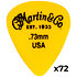 A5073 Pick Medium Sachet de 72 Jaune Martin Guitars