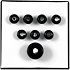APP42 Set de Chevilles Noir Point Perle Martin Guitars