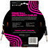 6468 Braided Instrument Cable Straight / Straight Jack 10' Black/Orange 3m Ernie Ball