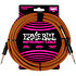 6469 Braided Instrument Cable Straight / Straight Jack 18' Black/Orange 5,5m Ernie Ball