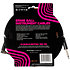 6470 Braided Instrument Cable Straight / Angle Jack 10' Black/Orange 3m Ernie Ball