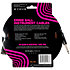 6471 Braided Instrument Cable Straight / Angle Jack 18' Black/Orange 5,5m Ernie Ball