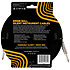 6473 Silent Instrument Cable Straight / Straight Jack 20' Black 6m Ernie Ball
