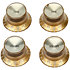 PRMK-030 Top Hat Knobs Aged Gold Metal Insert (Lot de 4) Gibson