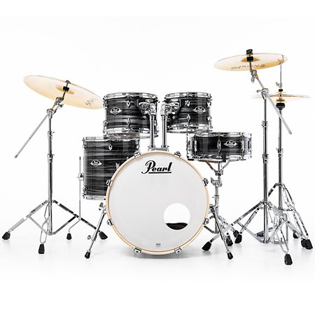 Export fusion 20" 5 fûts Graphite Silver Twist EXX705NBRC-778 + Pack de cymbales Sabian SBR Pearl