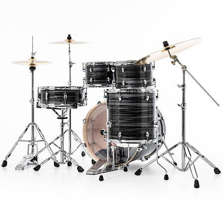 Export fusion 20" 5 fûts Graphite Silver Twist EXX705NBRC-778 + Pack de cymbales Sabian SBR Pearl