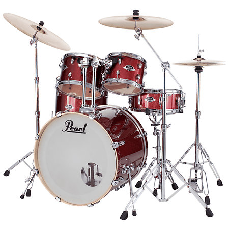 Pearl Export Rock 22'' 5 fûts Black Cherry Glitter EXX725BRC-704 + Pack de cymbales Sabian SBR