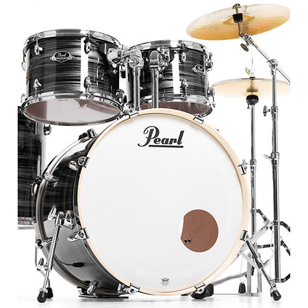 Export Rock 22'' 5 fûts Graphite Silver Twist EXX725BRC-778 + Pack de cymbales Sabian SBR Pearl