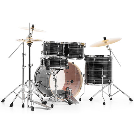 Export Rock Stage 22'' 5 fûts Graphite Silver Twist EXX725SBRC-778 + Pack de cymbales Sabian SBR Pearl