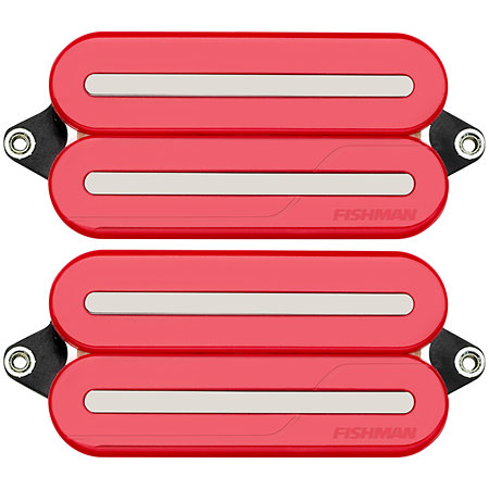 Fishman PRF-MO6-SDN Set Neck/Bridge Fluence Open Core Modern Humbucker 6 Cordes Red with Nickel Blades