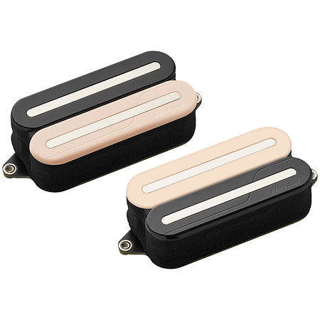 PRF-MO6-SVN Set Neck/Bridge Fluence Open Core Modern Humbucker 6 Cordes Reverse Zebra Nickel Blades Fishman