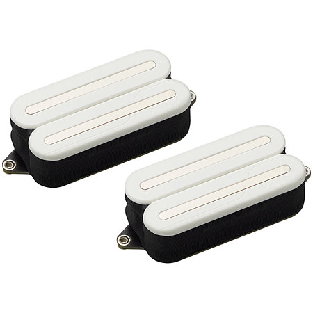PRF-MO6-SWN Set Neck/Bridge Fluence Open Core Modern Humbucker 6 Cordes White with Nickel Blades Fishman