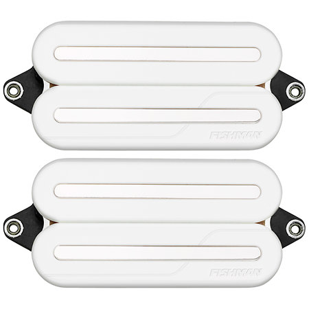 PRF-MO6-SWN Set Neck/Bridge Fluence Open Core Modern Humbucker 6 Cordes White with Nickel Blades Fishman