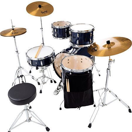 Pearl Roadshow+ Fusion 20" 5 fûts Royal Blue Metallic + Tabouret + 3 cymbales Sabian RSS505BCC-743
