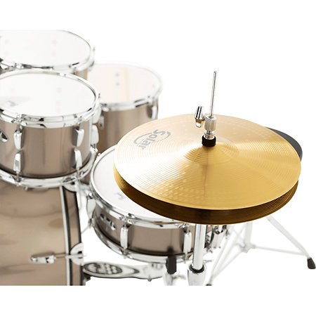Roadshow Fusion 20" 5 fûts Bronze Metallic + Tabouret + 2 cymbales Sabian RSS505CC-707 Pearl