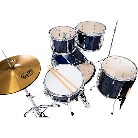 Pearl Roadshow Fusion 20" 5 fûts Royal Blue Metallic + Tabouret + 2 cymbales Sabian RSS505CC-743