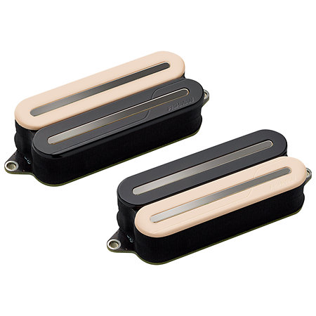 PRF-MO7-SZB Set Neck/Bridge Fluence Open Core Modern Humbucker 7 Cordes Zebra with Black Nickel Blades Fishman