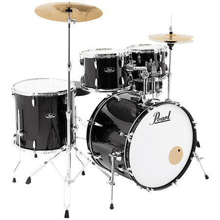 Pearl Roadshow Rock 22'' 5 fûts Jet Black + Tabouret + 2 cymbales Sabian RSS525SCC-31