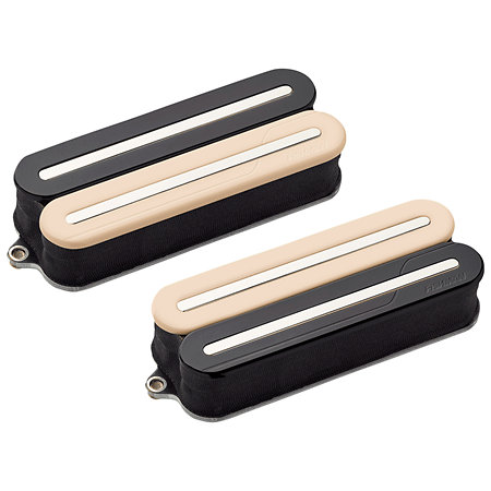 Fishman PRF-MO8-SVN Set Neck/Bridge Fluence Open Core Modern Humbucker 8 Cordes Reverse Zebra with Black Nickel Blades