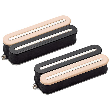 Fishman PRF-MO8-SZN Set Neck/Bridge Fluence Open Core Modern Humbucker 8 Cordes Zebra with Nickel Blades