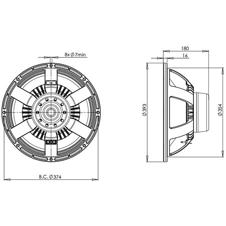 15NA100 8 Ohm B&C Speakers
