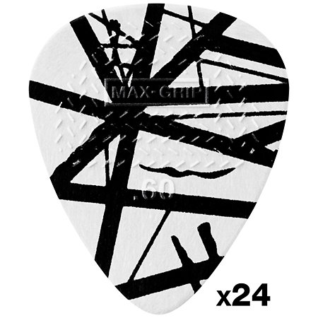Dunlop EVHR03 EVH White with Black Stripes 0,60 mm Sachet de 24