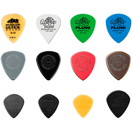 Dunlop PVP118 Shred Pick Variety Pack Sachet de 12