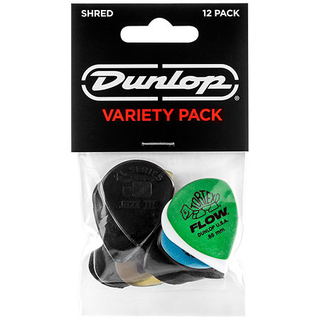 Dunlop PVP118 Shred Pick Variety Pack Sachet de 12