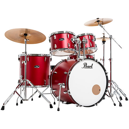 Roadshow Fusion 20'' 5 fûts Matte Red + Tabouret + 3 cymbales Sabian RSS505BCC-747 Pearl
