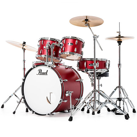 Roadshow Fusion 20'' 5 fûts Matte Red + Tabouret + 3 cymbales Sabian RSS505BCC-747 Pearl