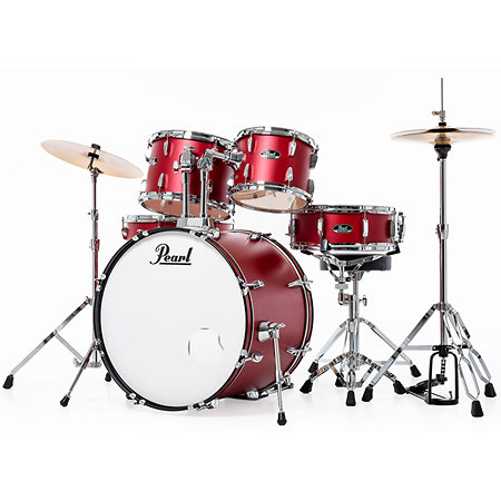 Roadshow Fusion 20'' 5 fûts Matte Red + Tabouret + 2 cymbales Sabian RSS505CC-747 Pearl