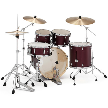 Pearl Export Fusion 20" 5 fûts Satin Scarlet + 3 cymbales Sabian PX EXX705NBRC-864