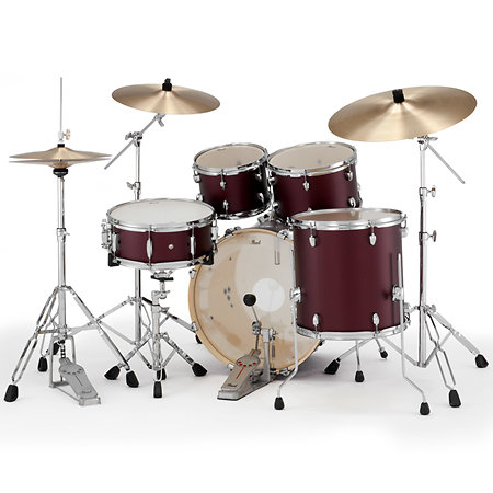 Export Fusion 20" 5 fûts Satin Scarlet + 3 cymbales Sabian PX EXX705NBRC-864 Pearl