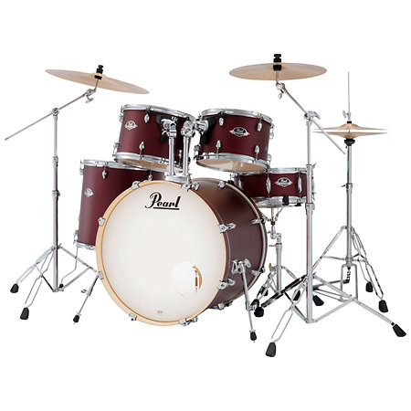 Pearl Export Standard 22" 5 fûts Satin Scarlet + 3 cymbales Sabian PX EXX725NBRC-864