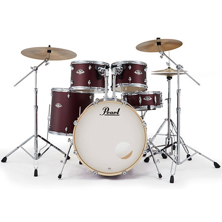 Pearl Export Standard 22" 5 fûts Satin Scarlet + 3 cymbales Sabian PX EXX725NBRC-864