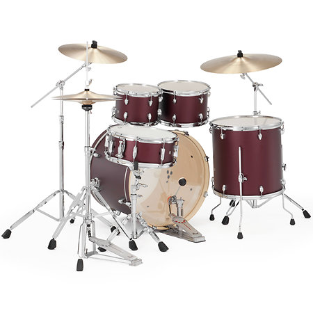 Export Rock 22'' 5 fûts Satin Scarlet + 3 cymbales Sabian PX EXX725SBRC-864 Pearl