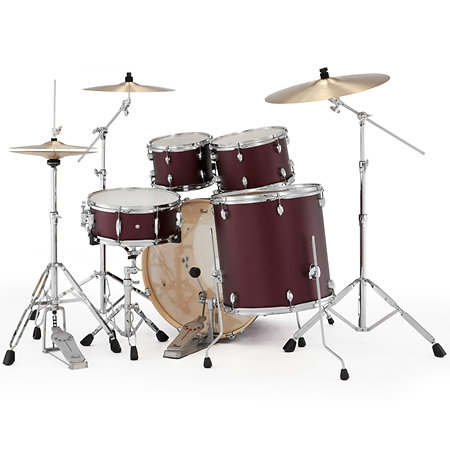 Export Rock 22'' 5 fûts Satin Scarlet + 3 cymbales Sabian PX EXX725SBRC-864 Pearl