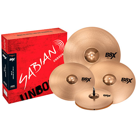 Sabian 45003XG Set B8X Performance Set Plus 14'' - 16'' - 20'' + Crash 18"