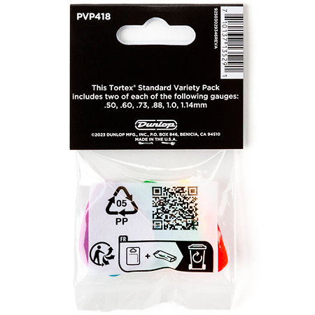 PVP418 Variety Pack Tortex Sachet de 12 Dunlop