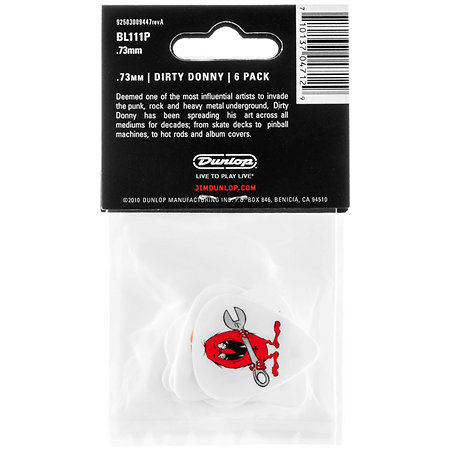 BL111P73 Dirty Donny Series 1 Assortment 0,73 mm Sachet de 6 Dunlop