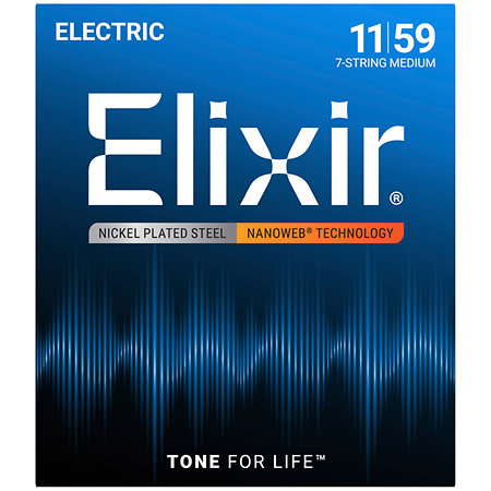 12106 Nanoweb 7 cordes Medium 11-59 Elixir