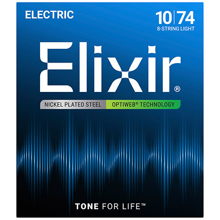 Elixir 19062 Optiweb 8 cordes Light 10-74