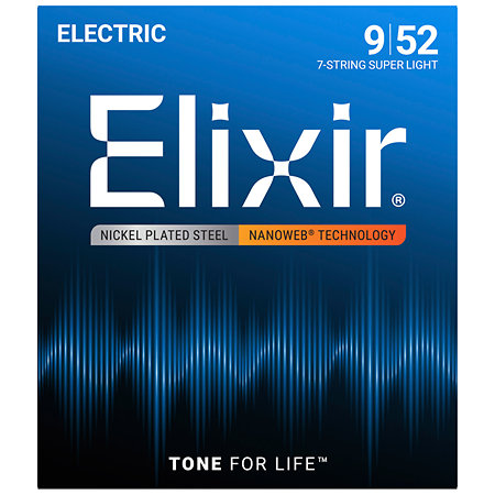 Elixir 12007 Nanoweb 7 cordes Super Light 09-52