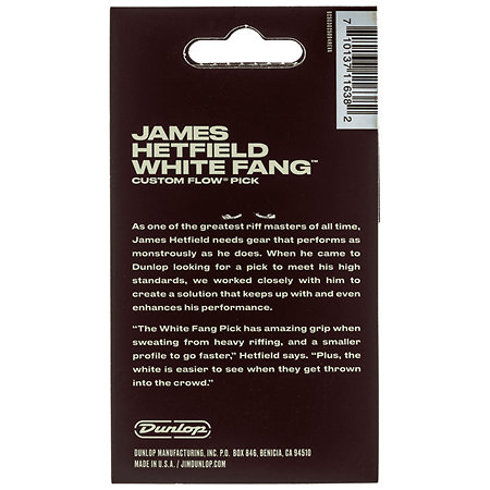PH122P100 White Fang 1,00 mm Sachet de 6 Dunlop