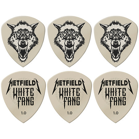 Dunlop PH122T100 Hetfield's White Fang 1 mm Boîte de 6